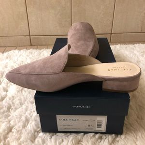 Cole Haan suede mules